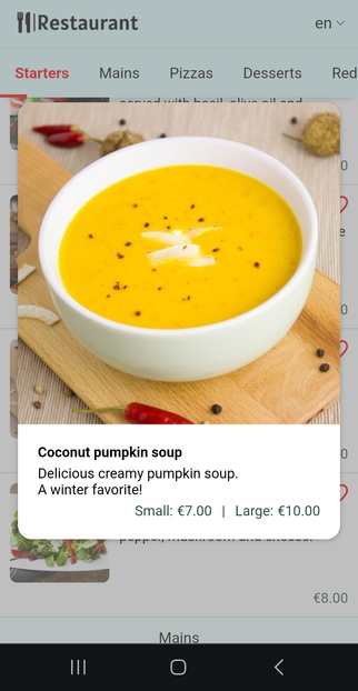 Changes are instantly published to your Dishtup Digital Menu